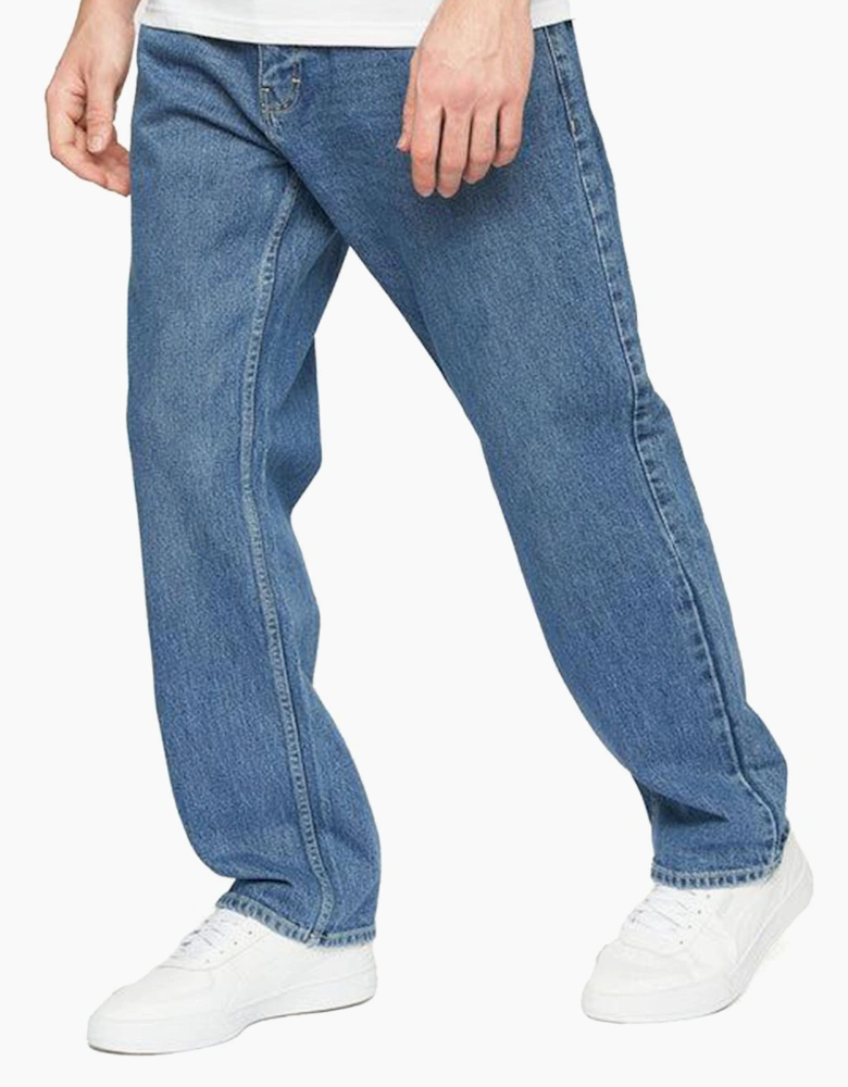 Crosshatch Tillman Mens Baggy Jeans Stone Wash