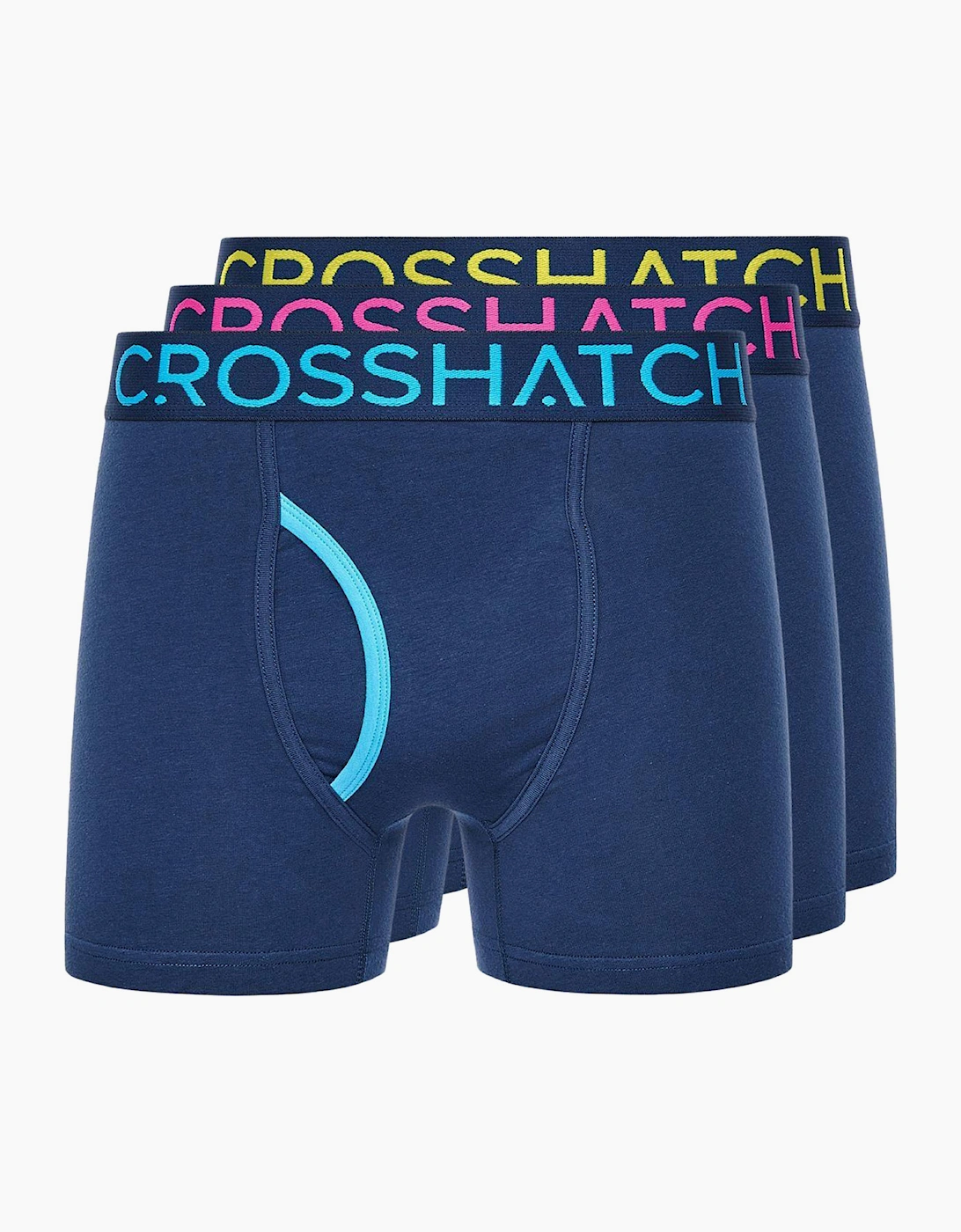 Crosshatch Trioglow Mens Boxer Shorts 3pk Navy