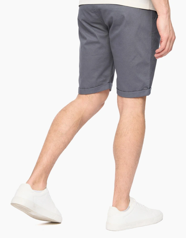Crosshatch Sinwood Mens Chino Shorts Petrol Grey