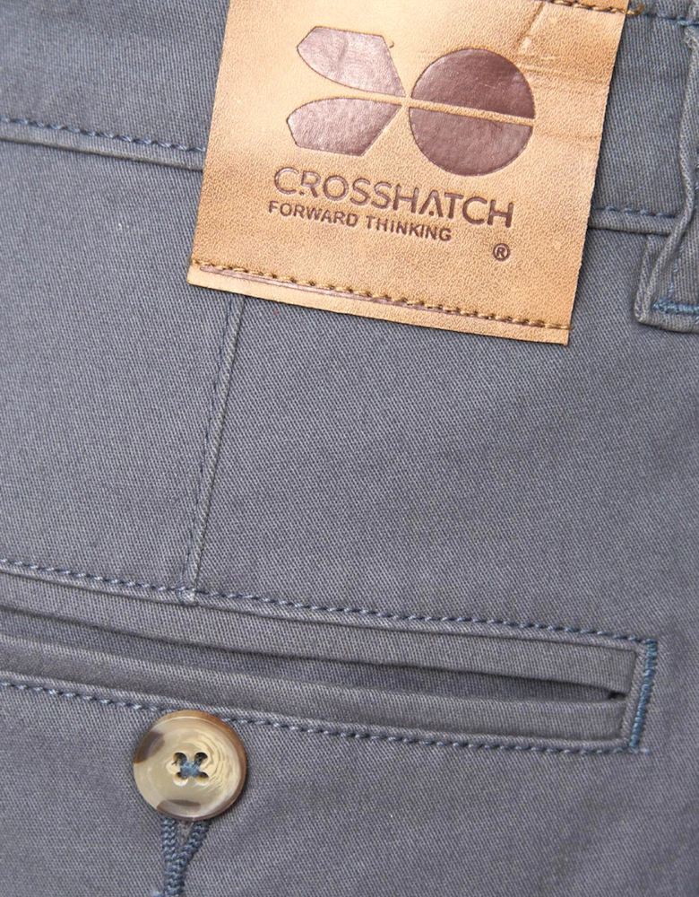 Crosshatch Sinwood Mens Chino Shorts Petrol Grey