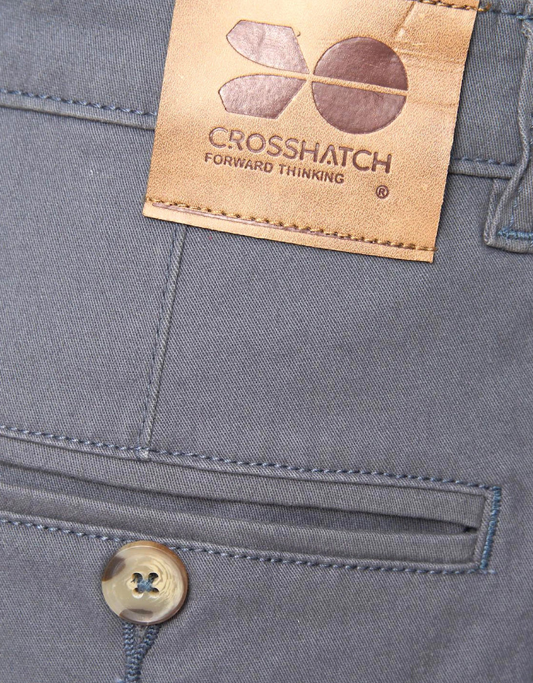 Crosshatch Sinwood Mens Chino Shorts Petrol Grey