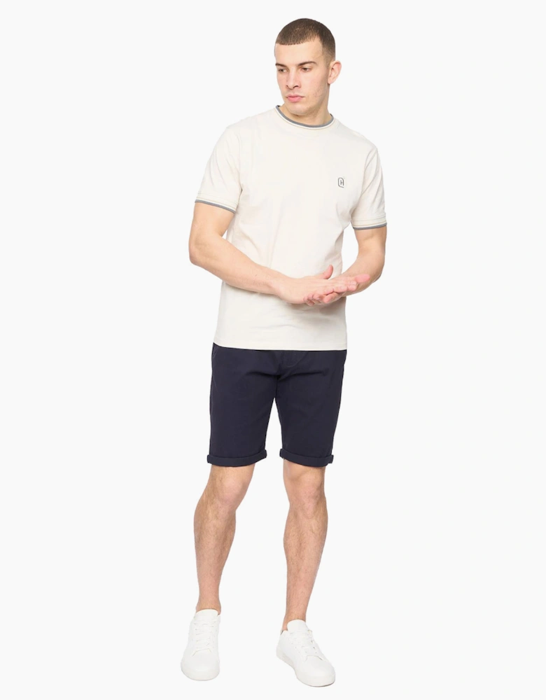 Crosshatch Sinwood Mens Chino Shorts Navy