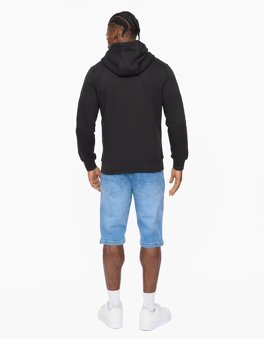 Crosshatch Mens Allmoor Zip Thru Hoodie Black