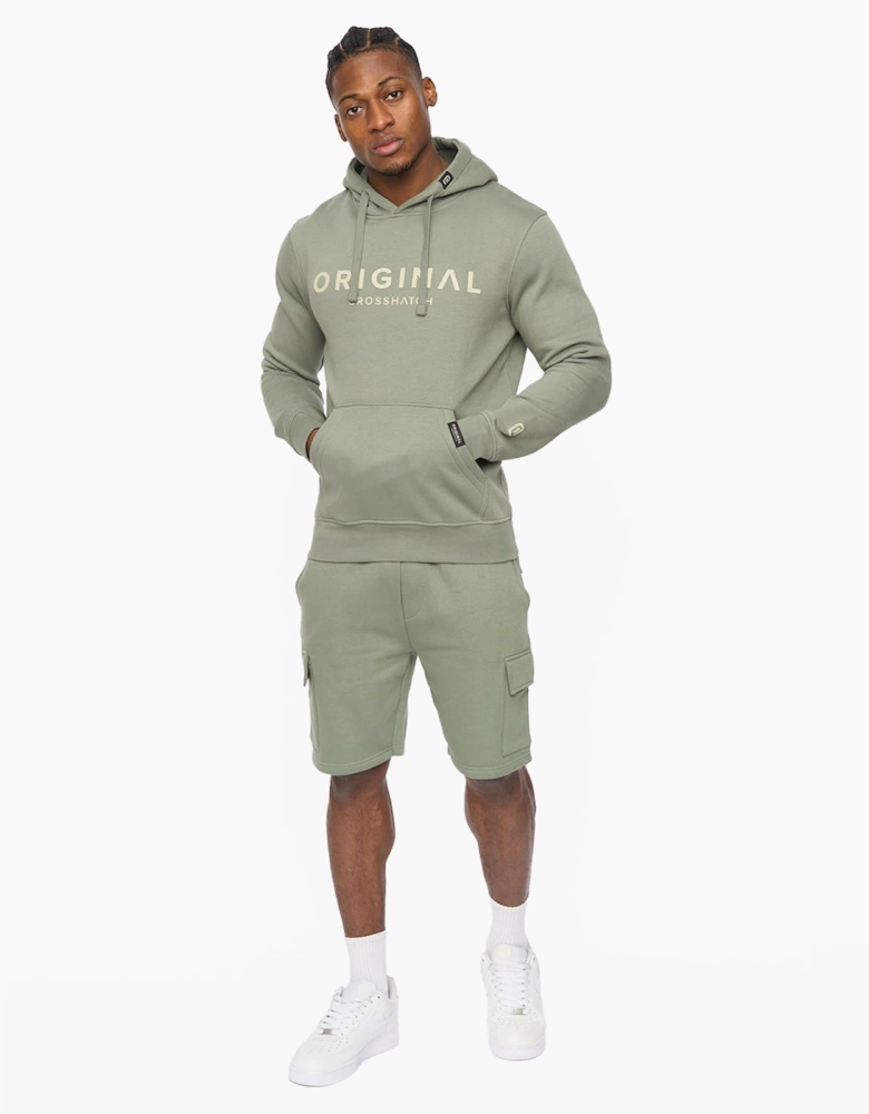Crosshatch Bardon Mens Hoodie Olive / Green