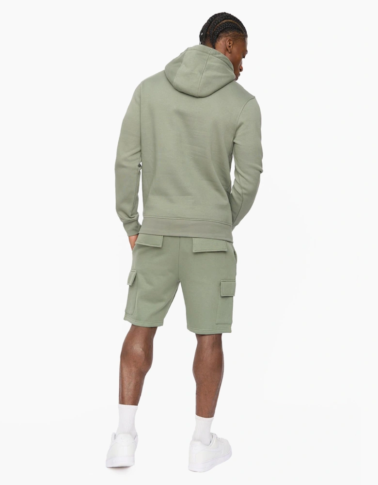 Crosshatch Bardon Mens Hoodie Olive / Green