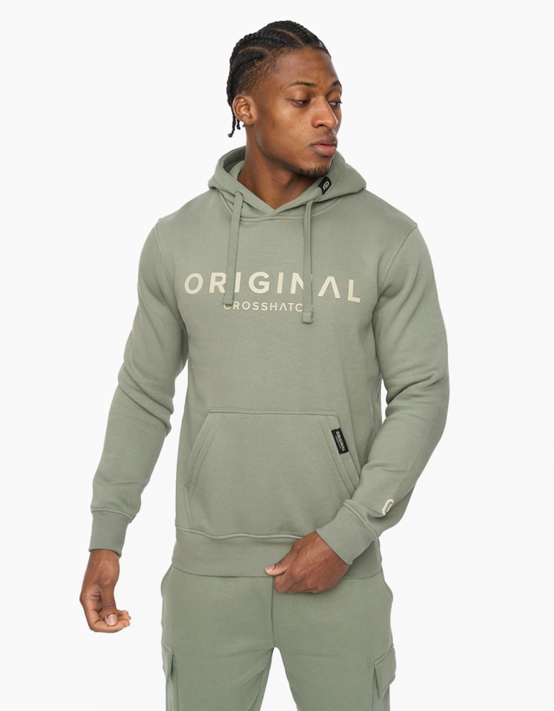 Crosshatch Bardon Mens Hoodie Olive / Green