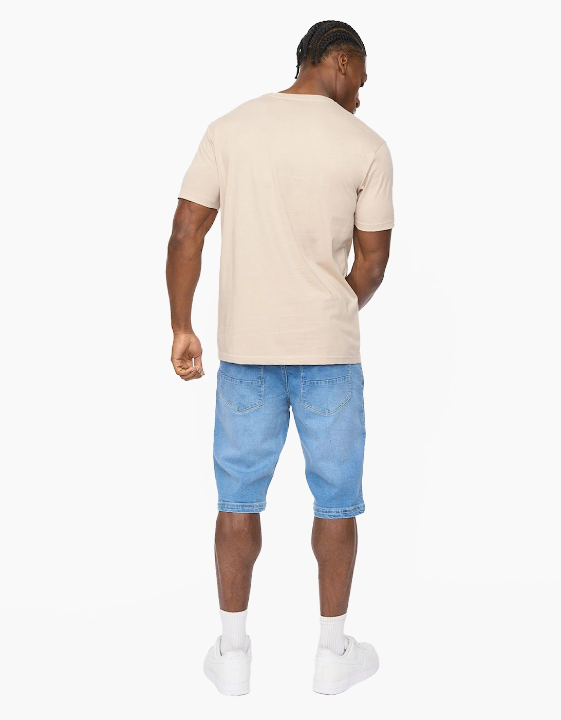 Crosshatch Allmoore Mens T-Shirt Light Stone / Beige