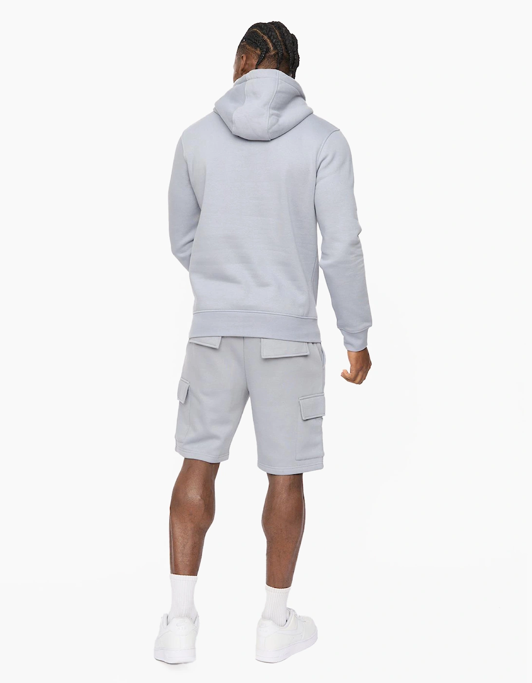 Crosshatch Bardon Mens Hoodie Steel Blue / Grey