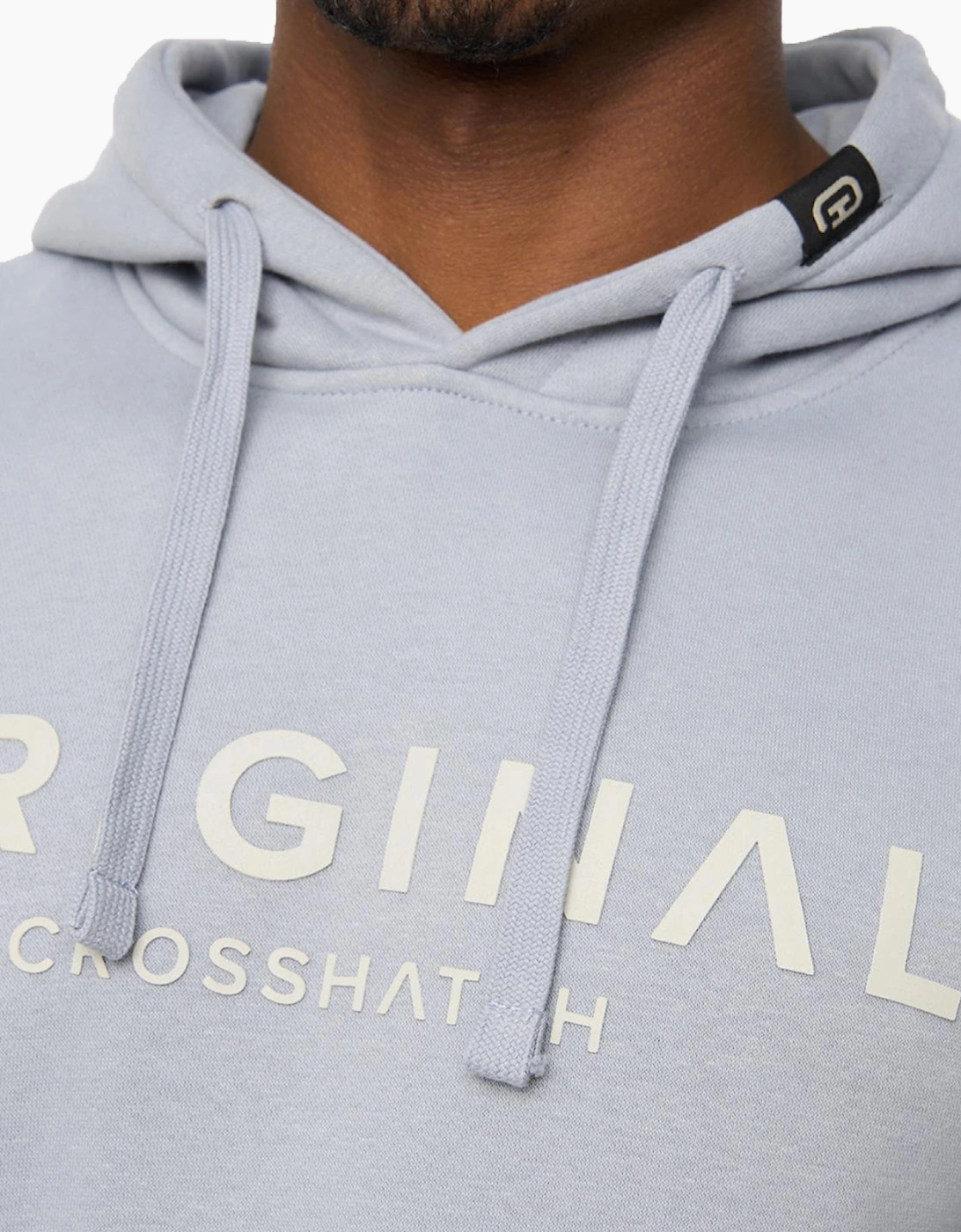 Crosshatch Bardon Mens Hoodie Steel Blue / Grey