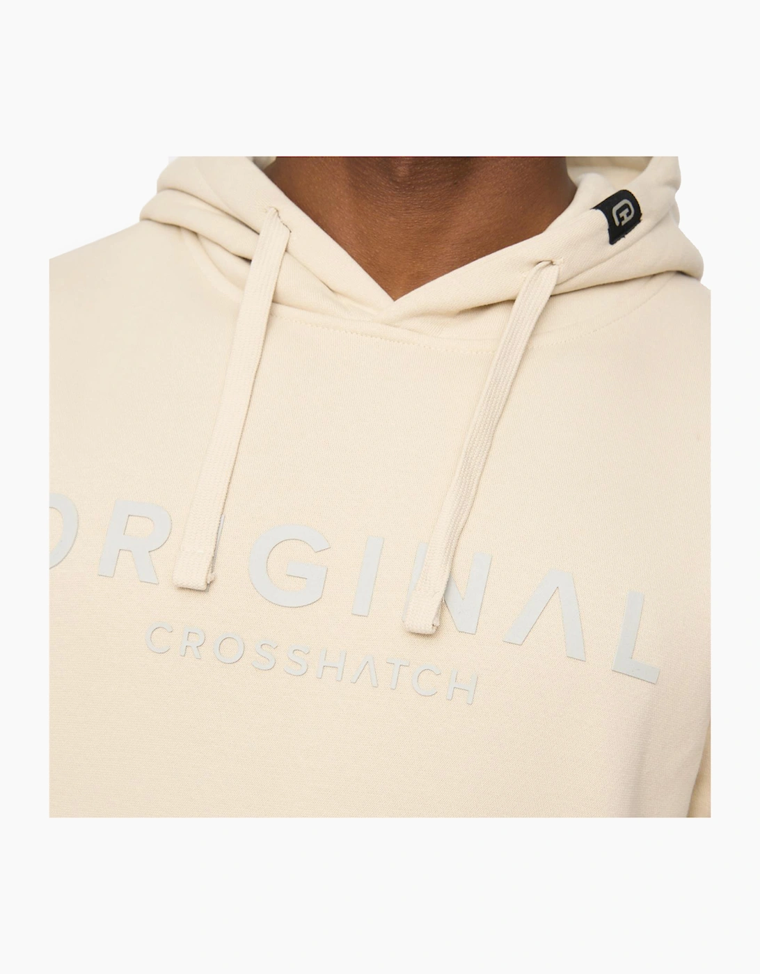 Crosshatch Bardon Mens Hoodie Light Stone / Beige