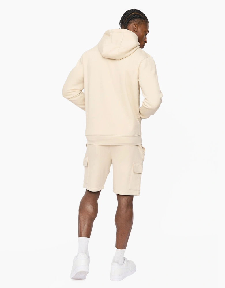 Crosshatch Bardon Mens Hoodie Light Stone / Beige