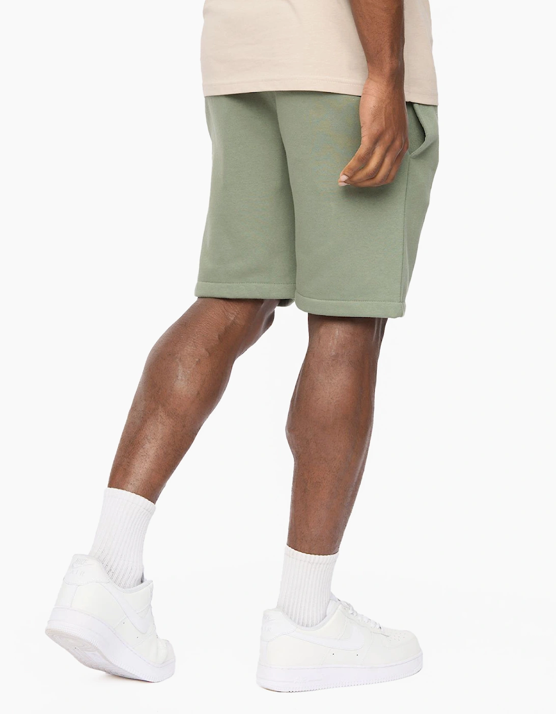 Crosshatch Bardon Mens Jog Shorts Olive