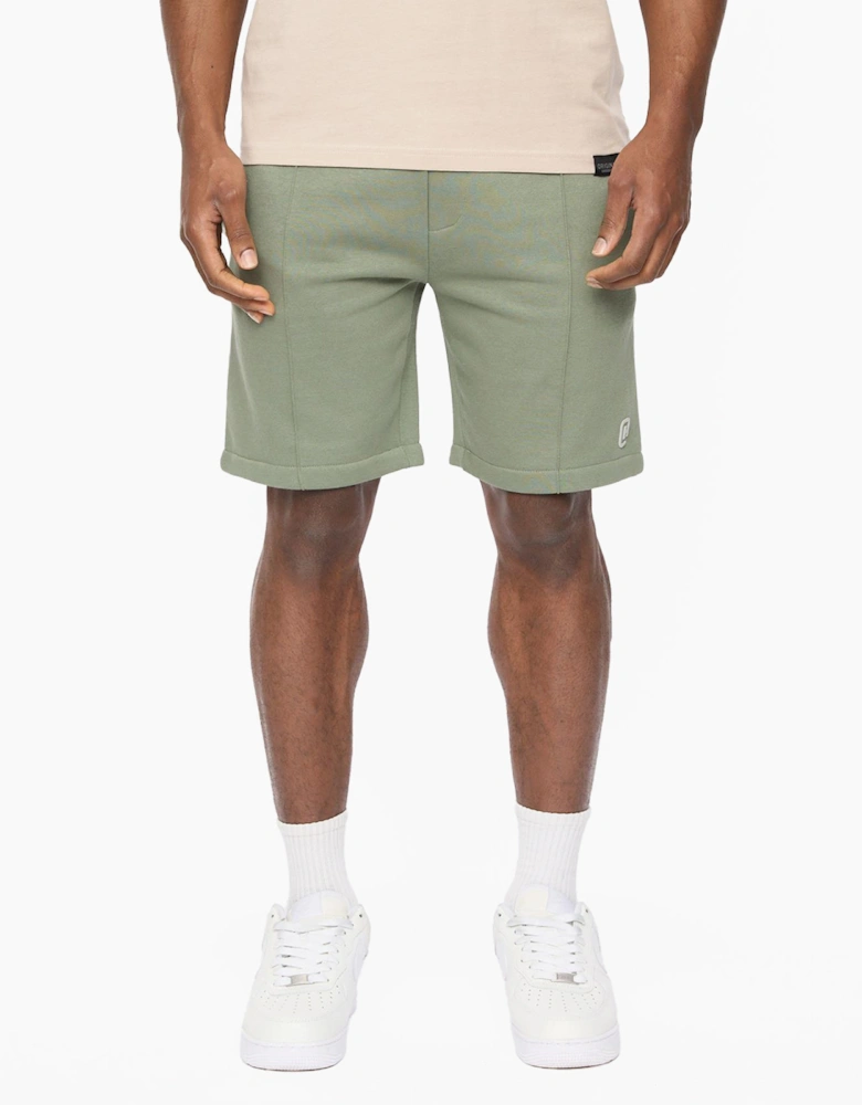 Crosshatch Bardon Mens Jog Shorts Olive