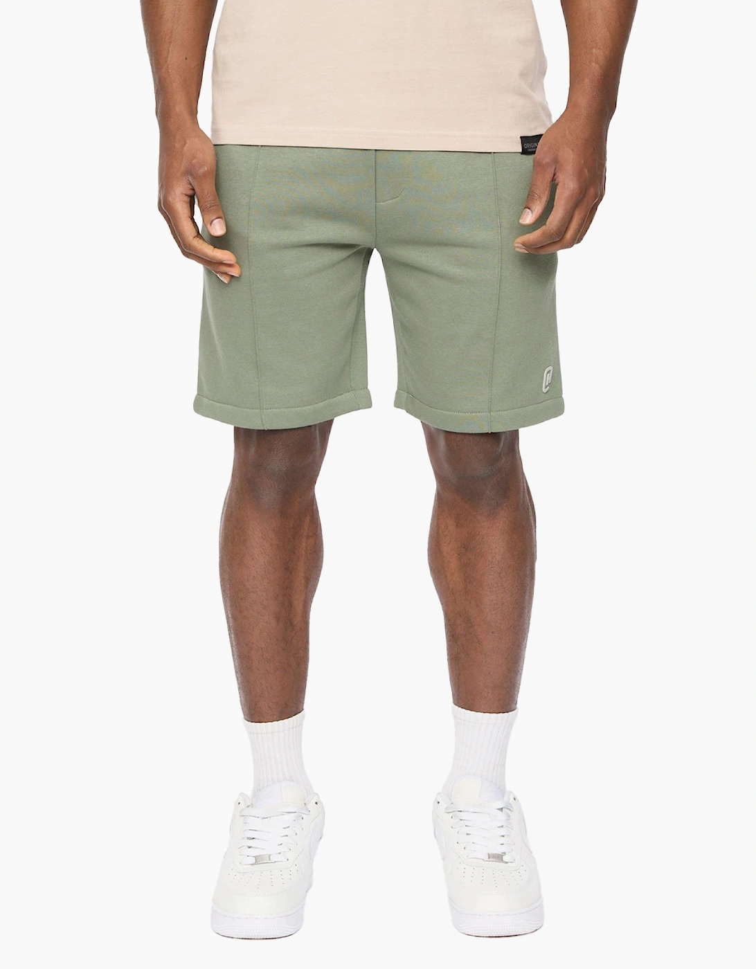 Crosshatch Bardon Mens Jog Shorts Olive