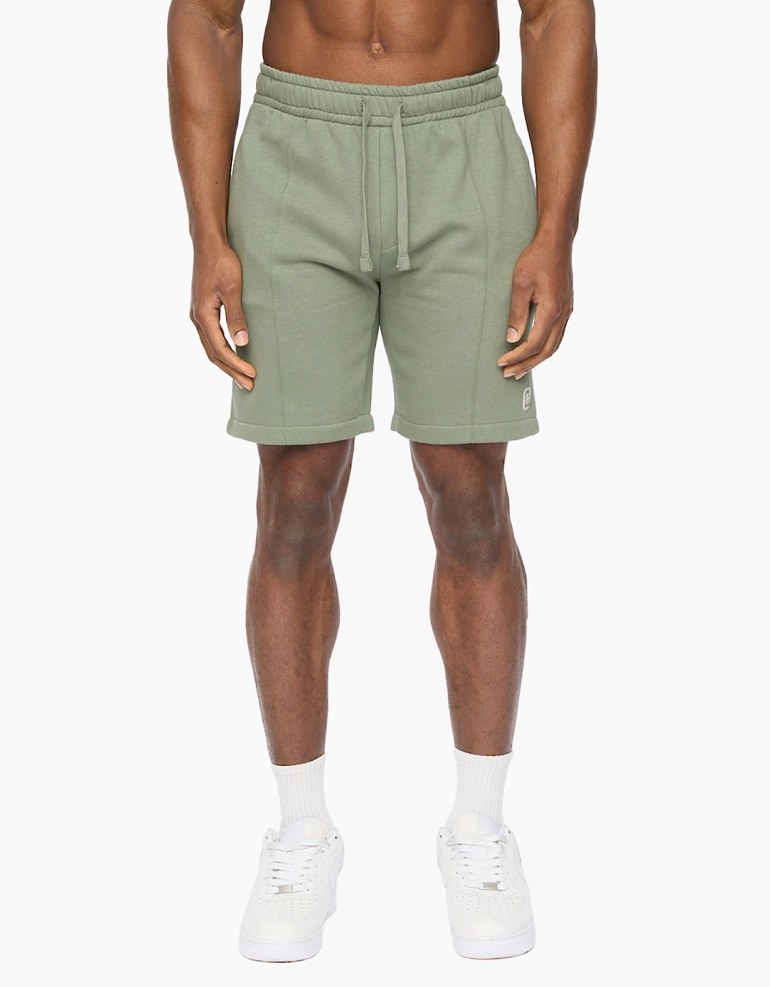 Crosshatch Bardon Mens Jog Shorts Olive