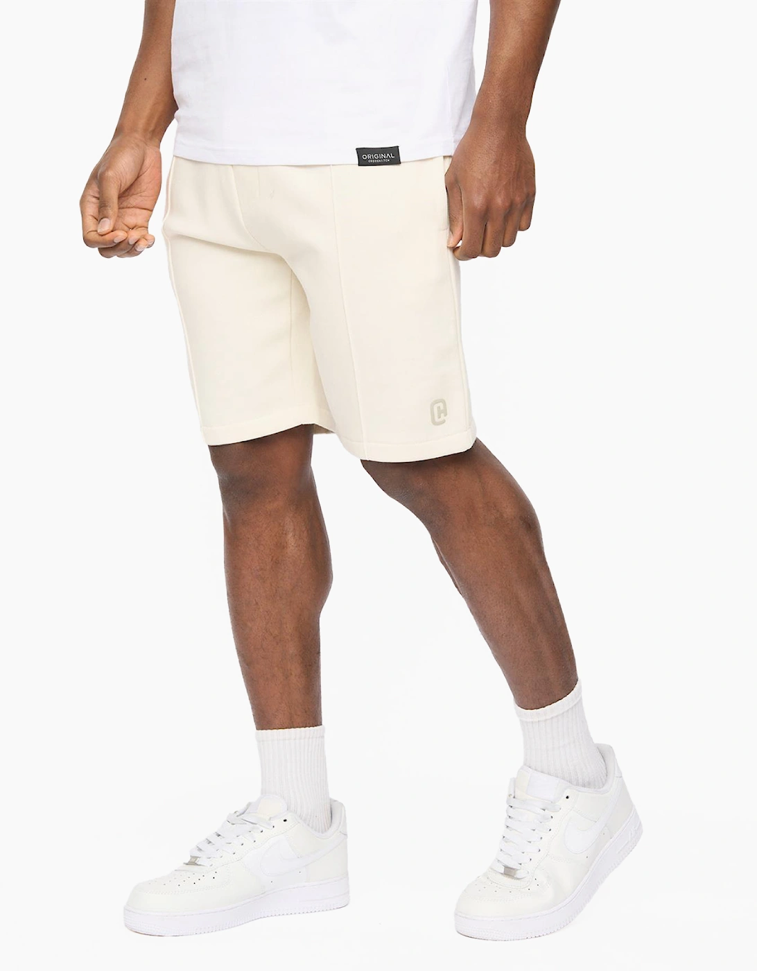 Crosshatch Bardon Mens Jog Shorts Neutral