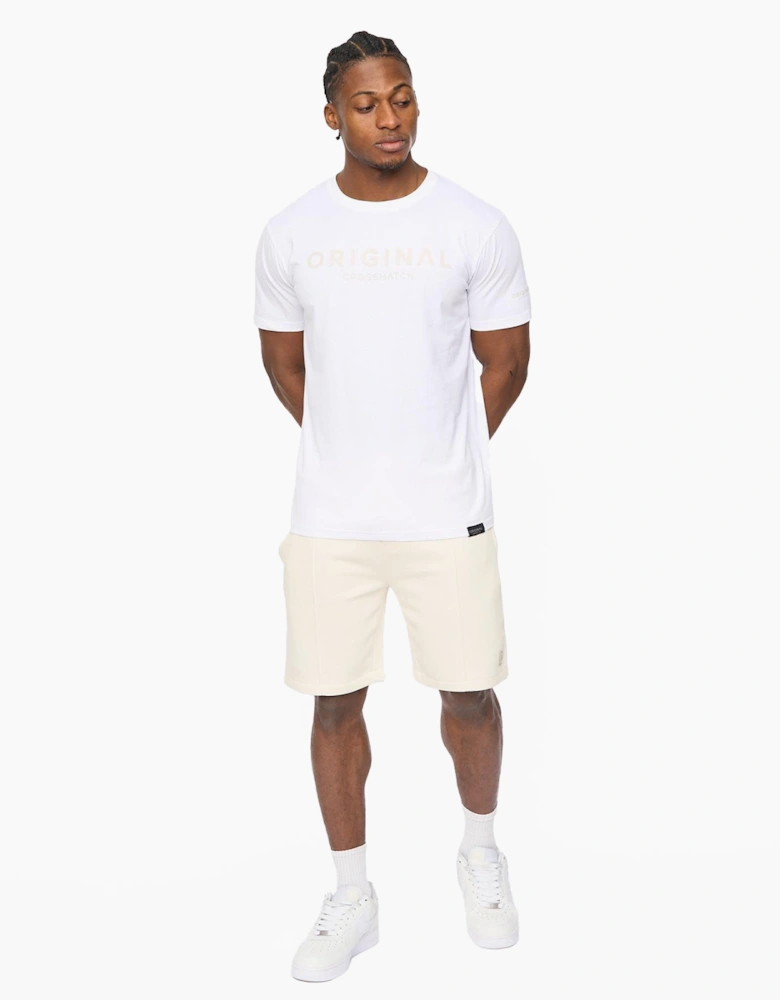Crosshatch Bardon Mens Jog Shorts Neutral