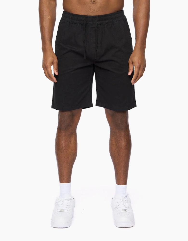Crosshatch Blansmoore Elastic Waist Mens Shorts Black