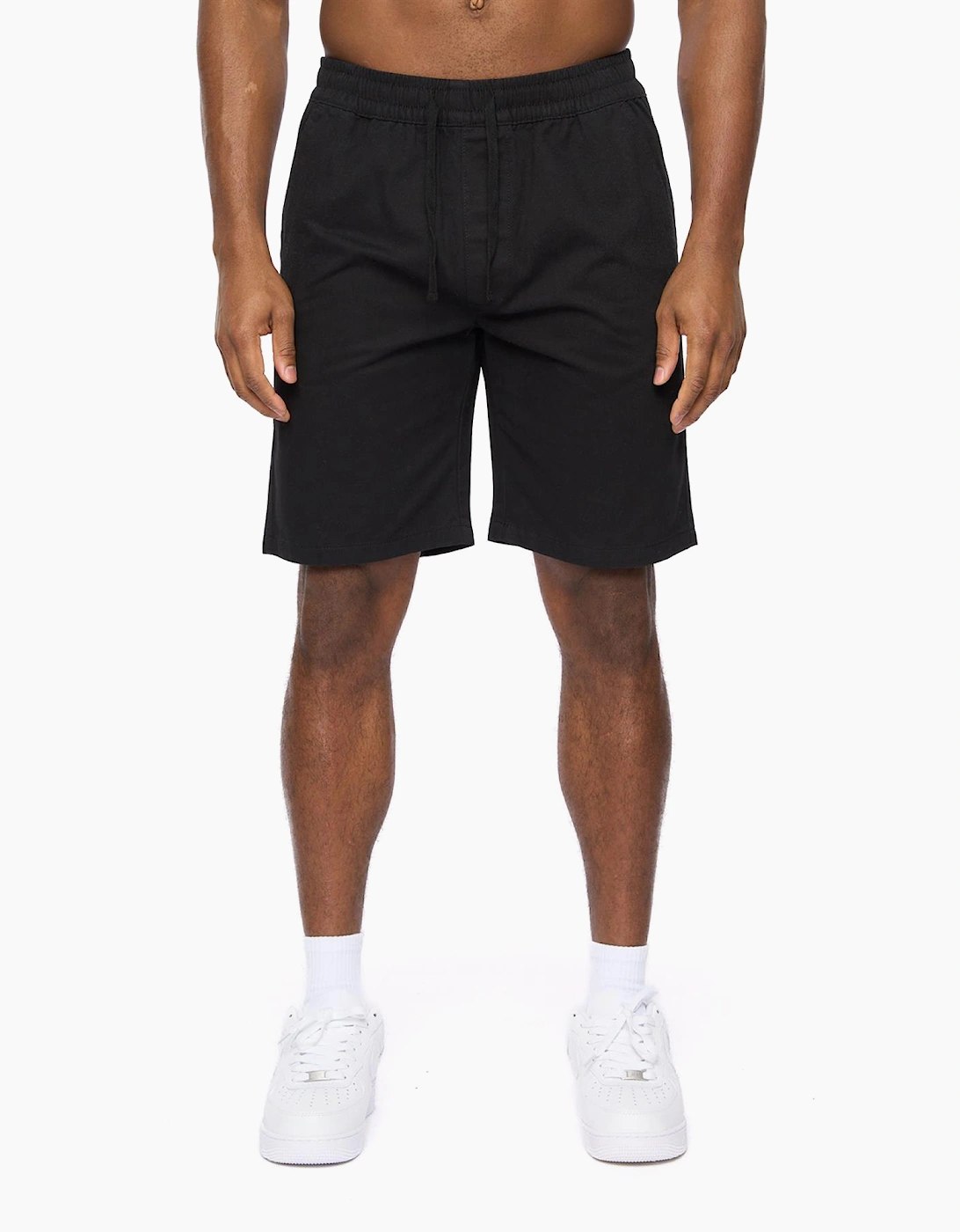 Crosshatch Blansmoore Elastic Waist Mens Shorts Black