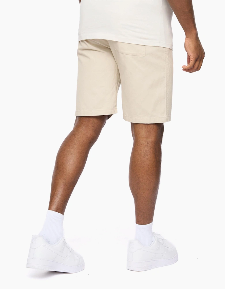 Crosshatch Blansmoore Elastic Waist Mens Shorts Light Stone