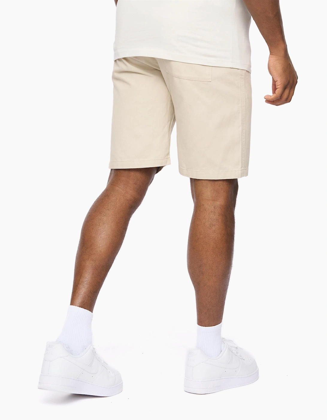 Crosshatch Blansmoore Elastic Waist Mens Shorts Light Stone