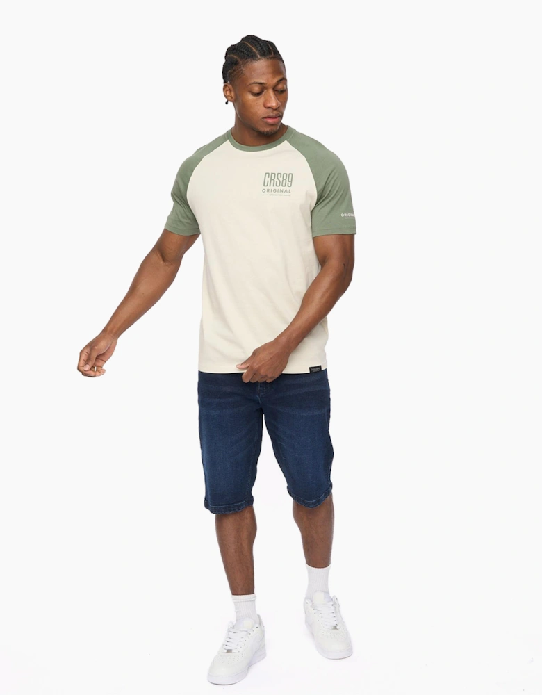 Crosshatch Bretsby Mens T-Shirt Olive / Green