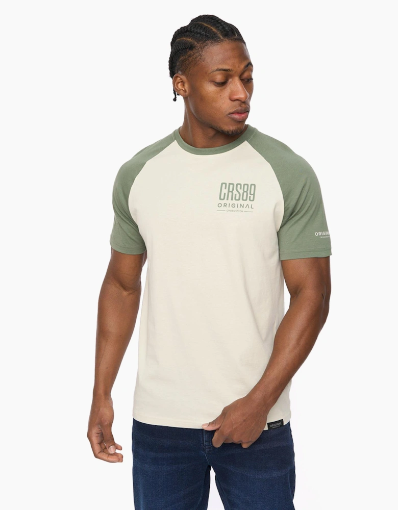 Crosshatch Bretsby Mens T-Shirt Olive / Green