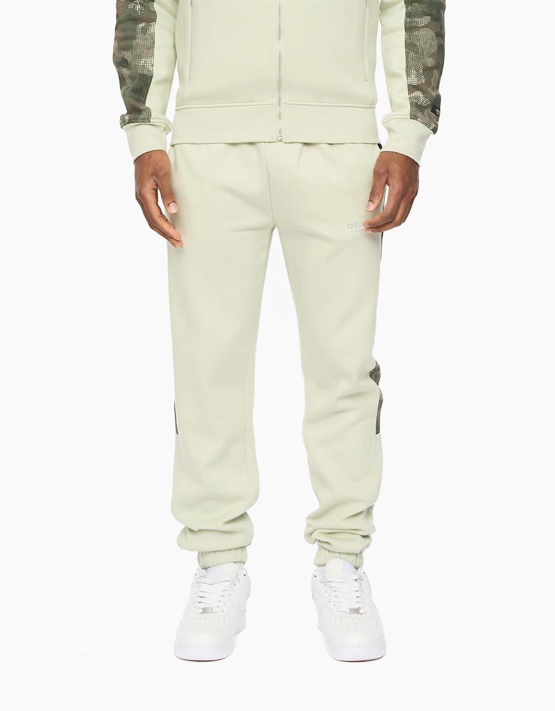 Crosshatch Branton Mens Joggers Light Olive / Green