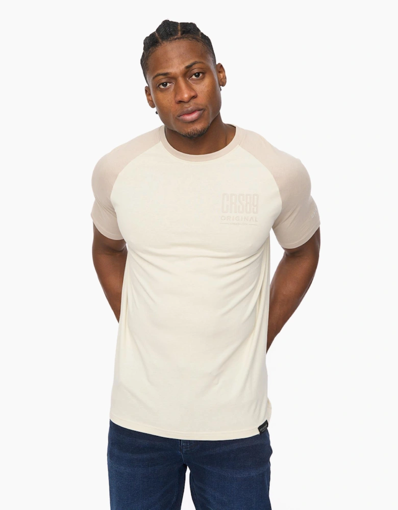 Crosshatch Bretsby Mens T-Shirt Neutral / Off White