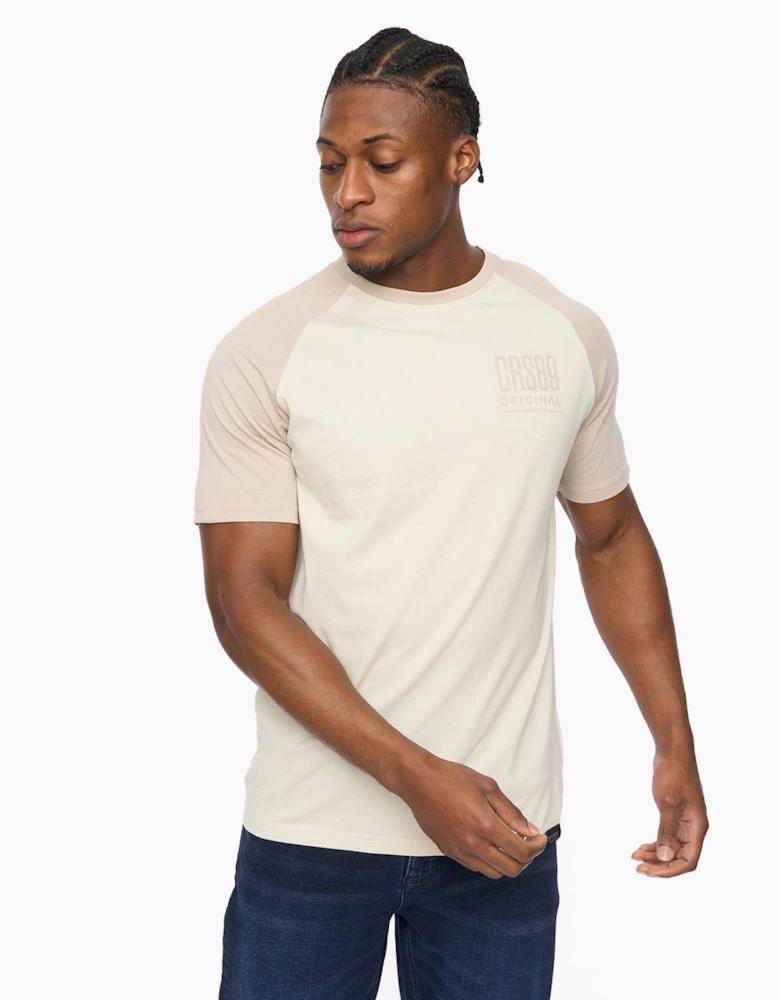 Crosshatch Bretsby Mens T-Shirt Neutral / Off White