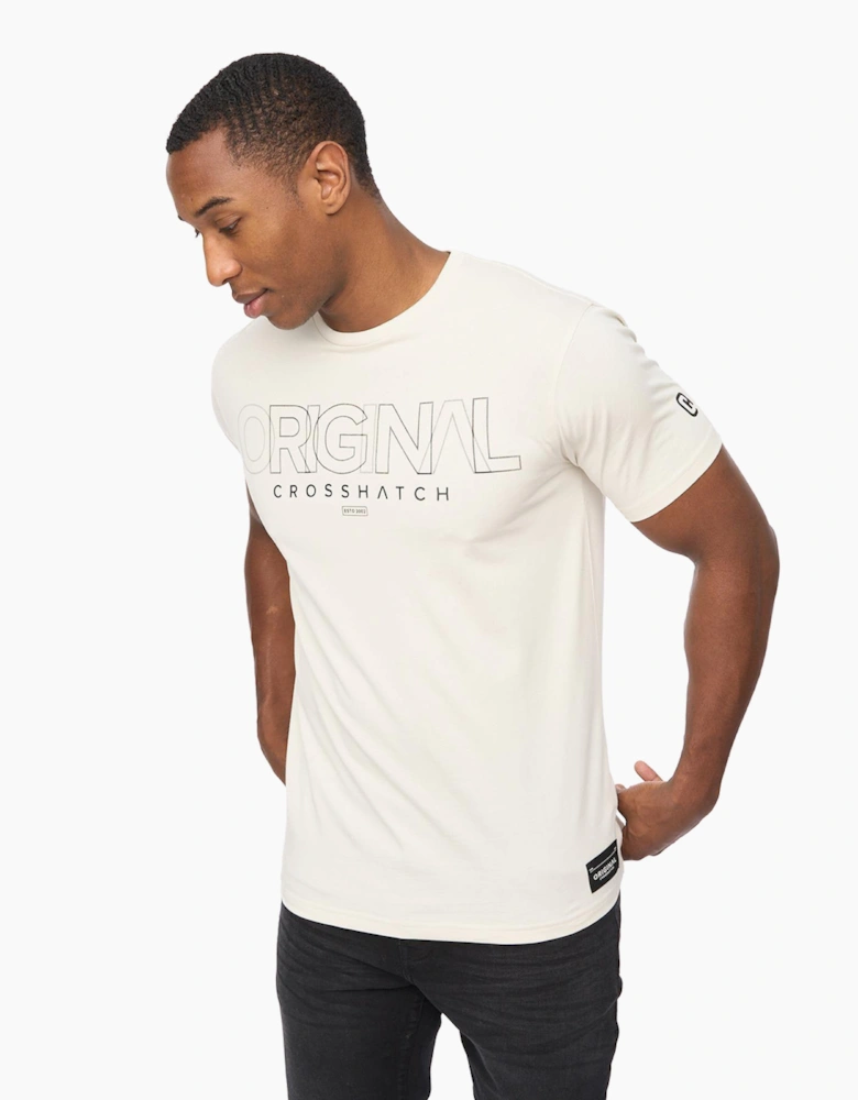 Crosshatch Carrimoore Mens T-Shirt Off White