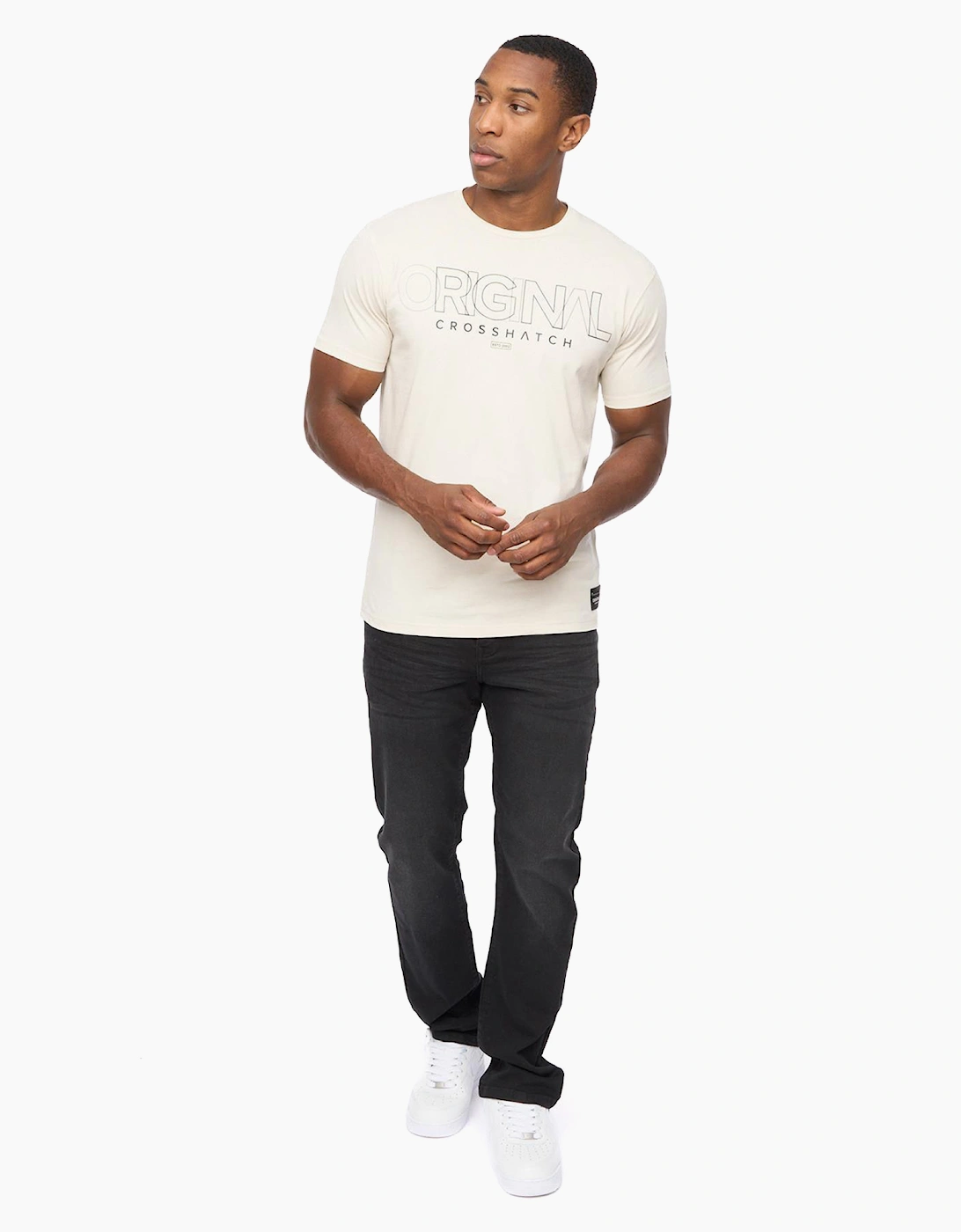 Crosshatch Carrimoore Mens T-Shirt Off White