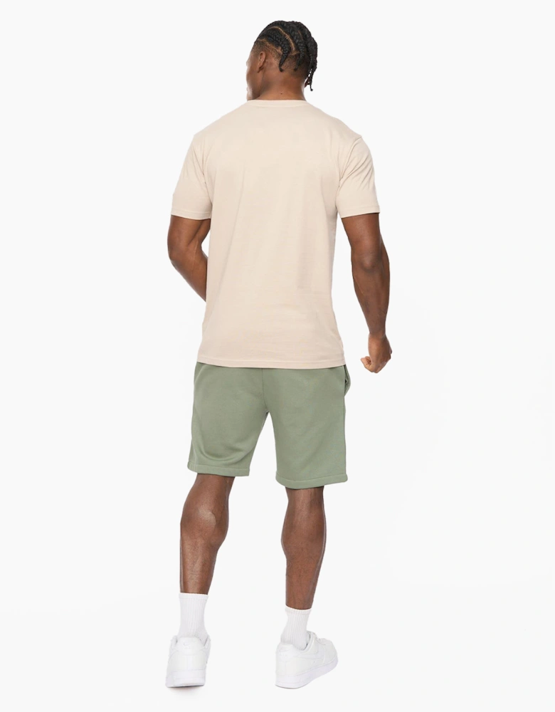 Crosshatch Bardon Mens T-Shirt Light Stone