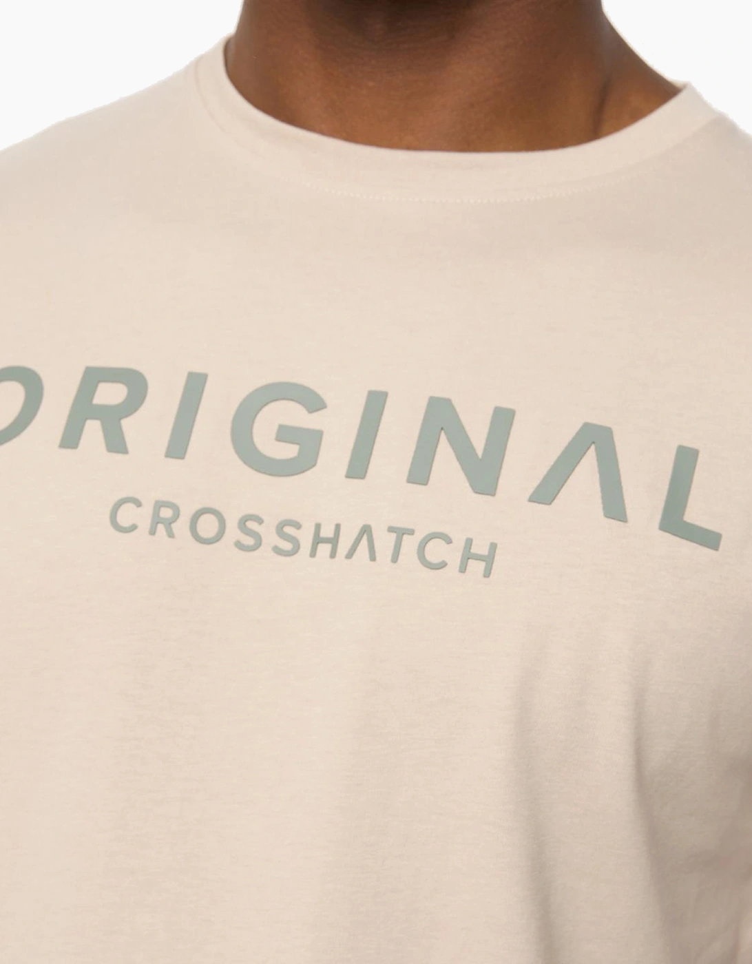 Crosshatch Bardon Mens T-Shirt Light Stone