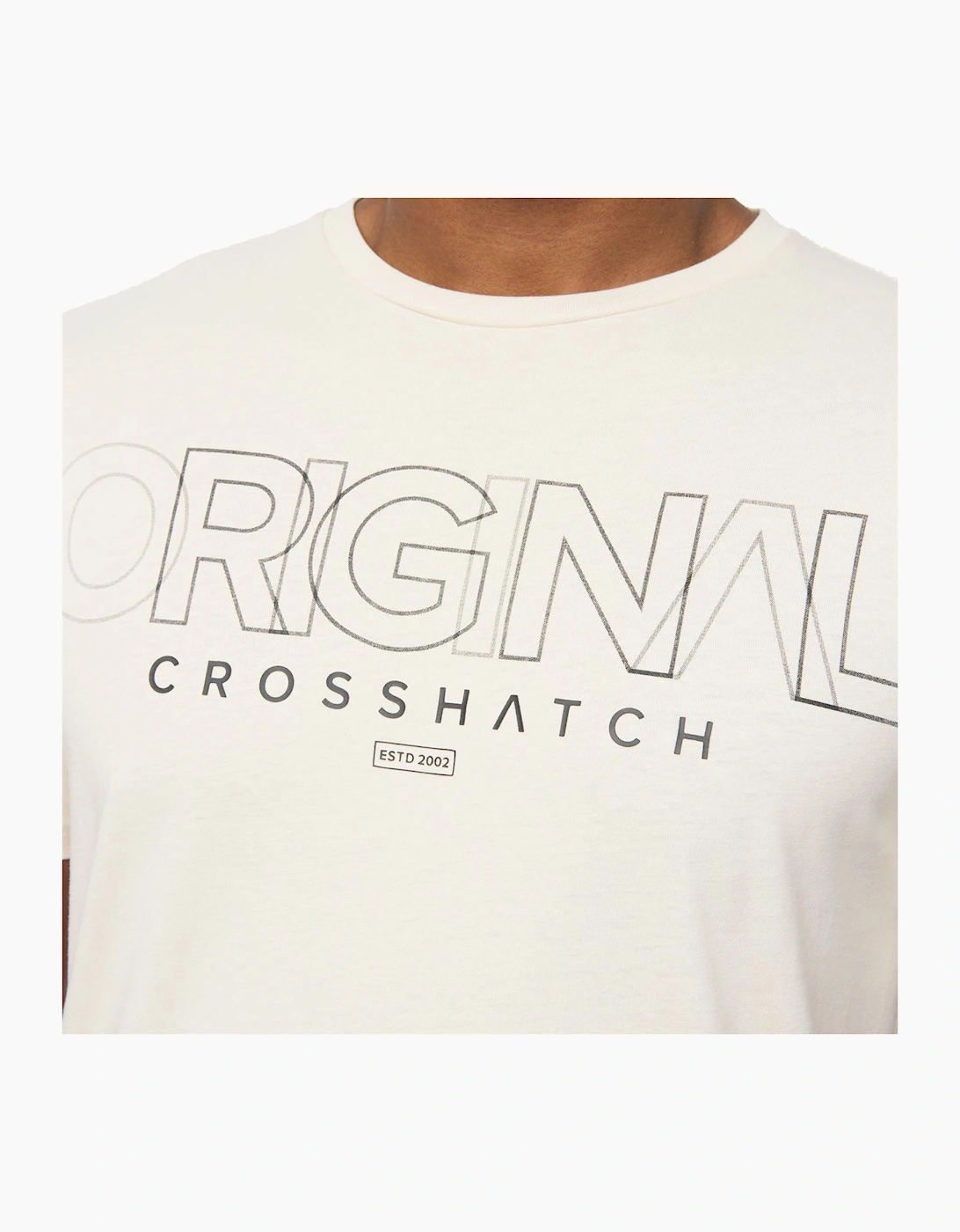 Crosshatch Carrimoore Mens T-Shirt Off White