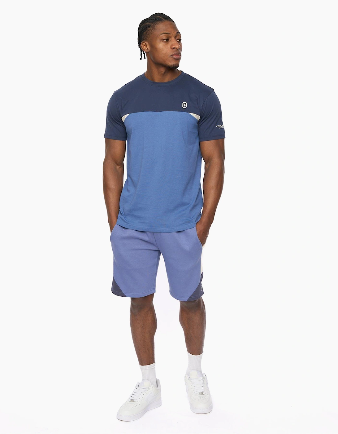 Crosshatch Castlebay Mens Jog Shorts Blue