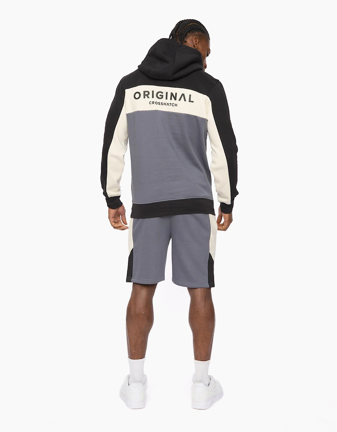 Crosshatch Castlebay Mens Hoodie Slate Black / Grey