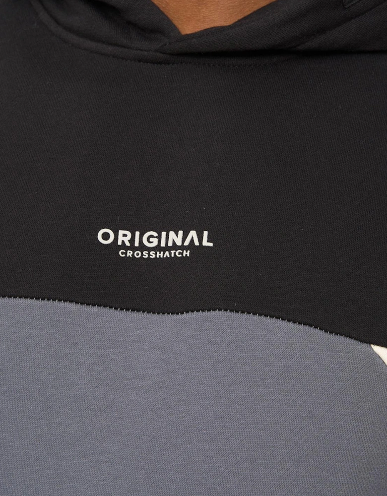Crosshatch Castlebay Mens Hoodie Slate Black / Grey