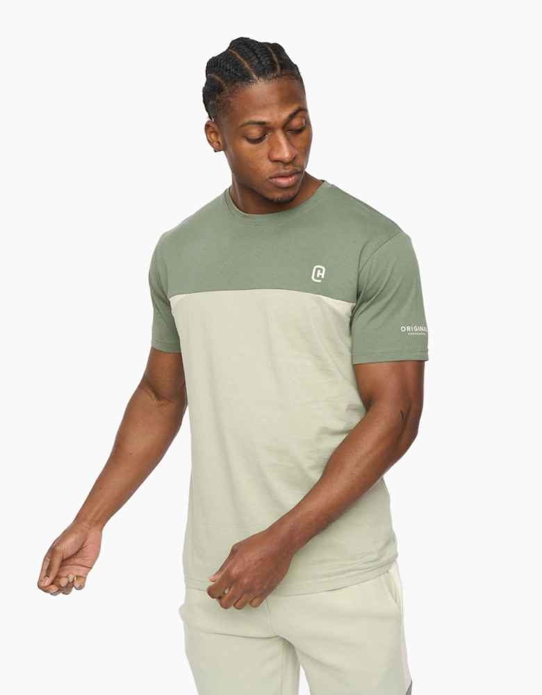 Crosshatch Castlebay Mens T-Shirt Olive / Green