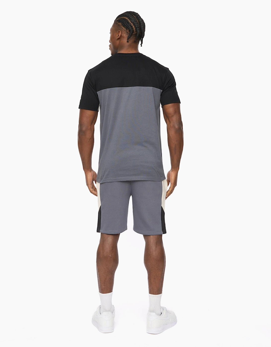 Crosshatch Castlebay Mens T-Shirt Slate / Grey / Black