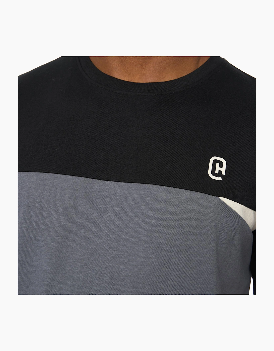 Crosshatch Castlebay Mens T-Shirt Slate / Grey / Black