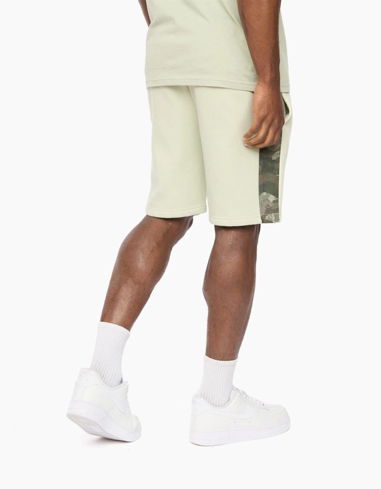 Crosshatch Branton Mens Jog Shorts Light Olive