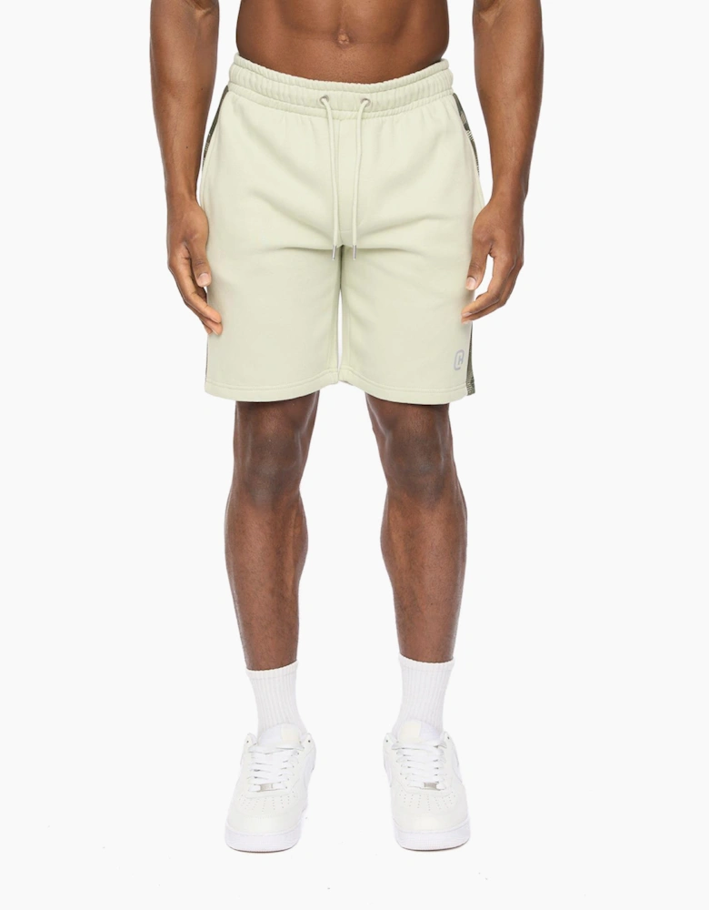 Crosshatch Branton Mens Jog Shorts Light Olive