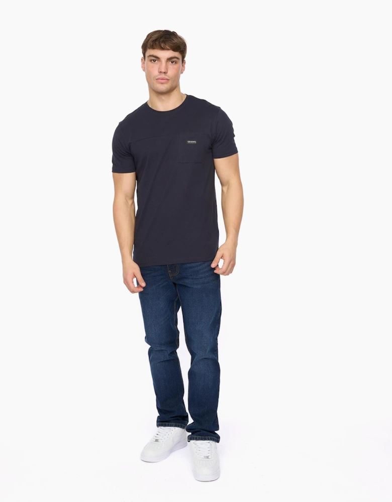 Crosshatch Carritore Mens T-Shirt Navy