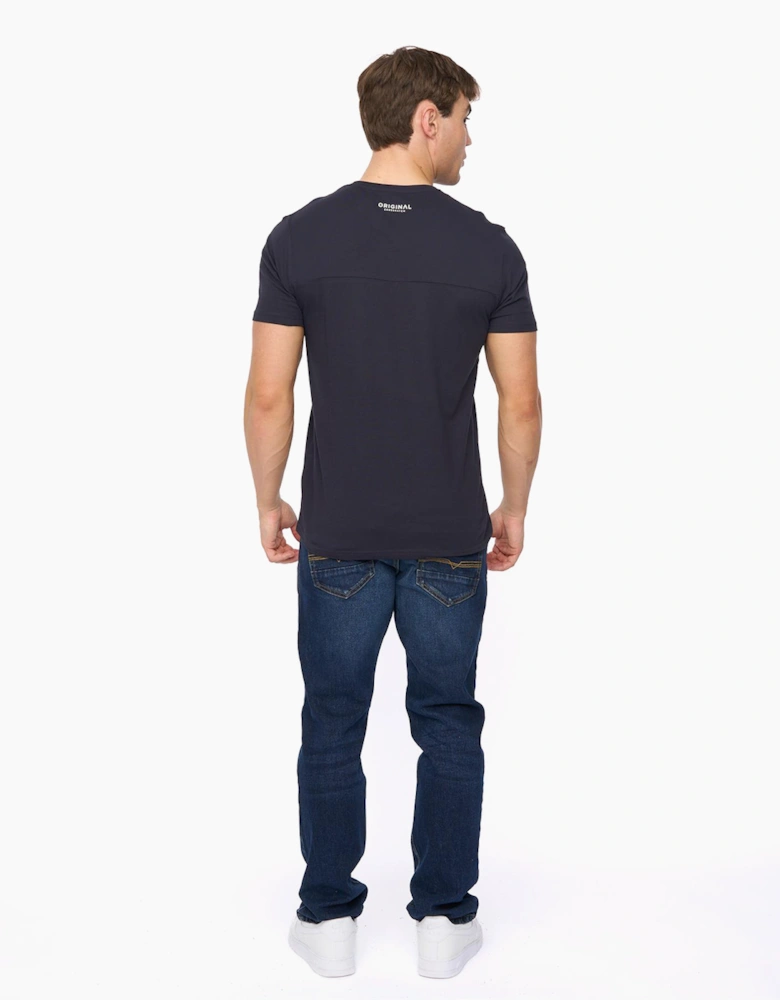 Crosshatch Carritore Mens T-Shirt Navy