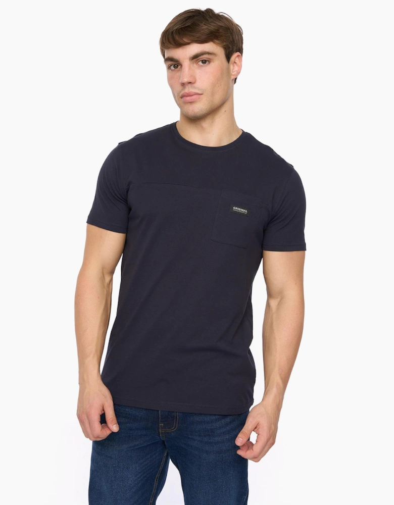Crosshatch Carritore Mens T-Shirt Navy