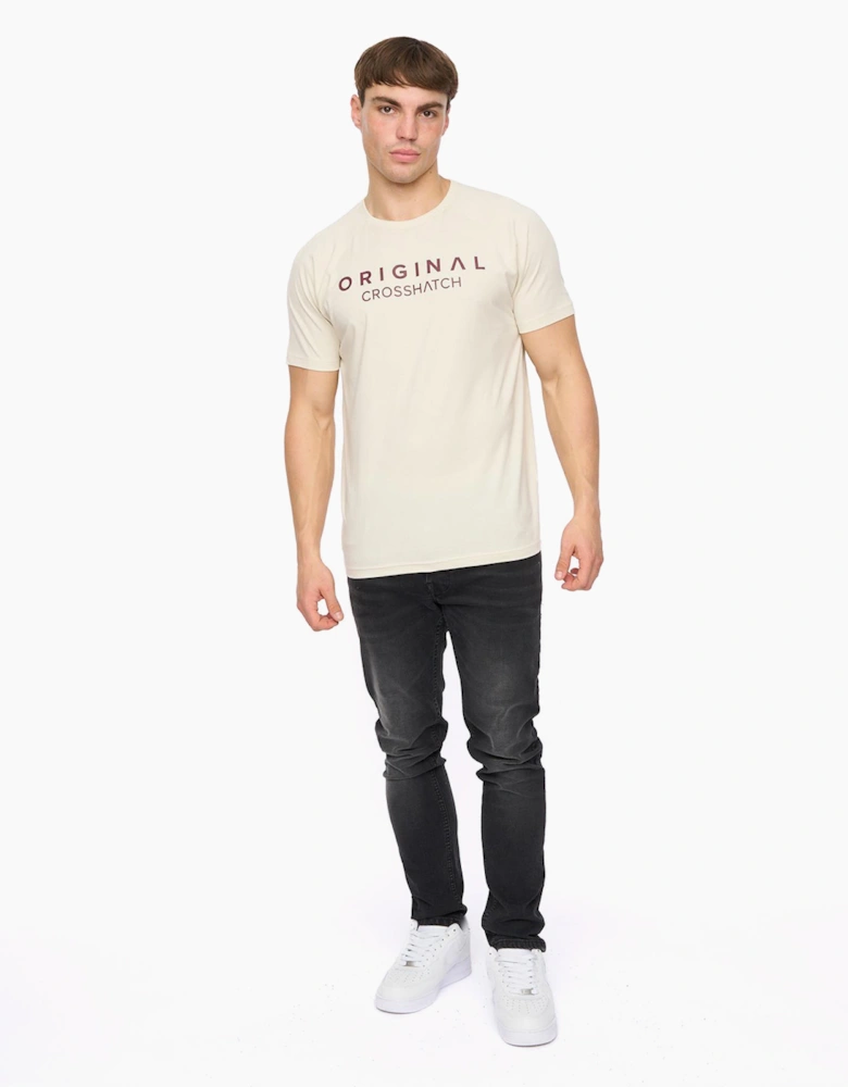 Crosshatch Chantlars Mens T-Shirt Off White
