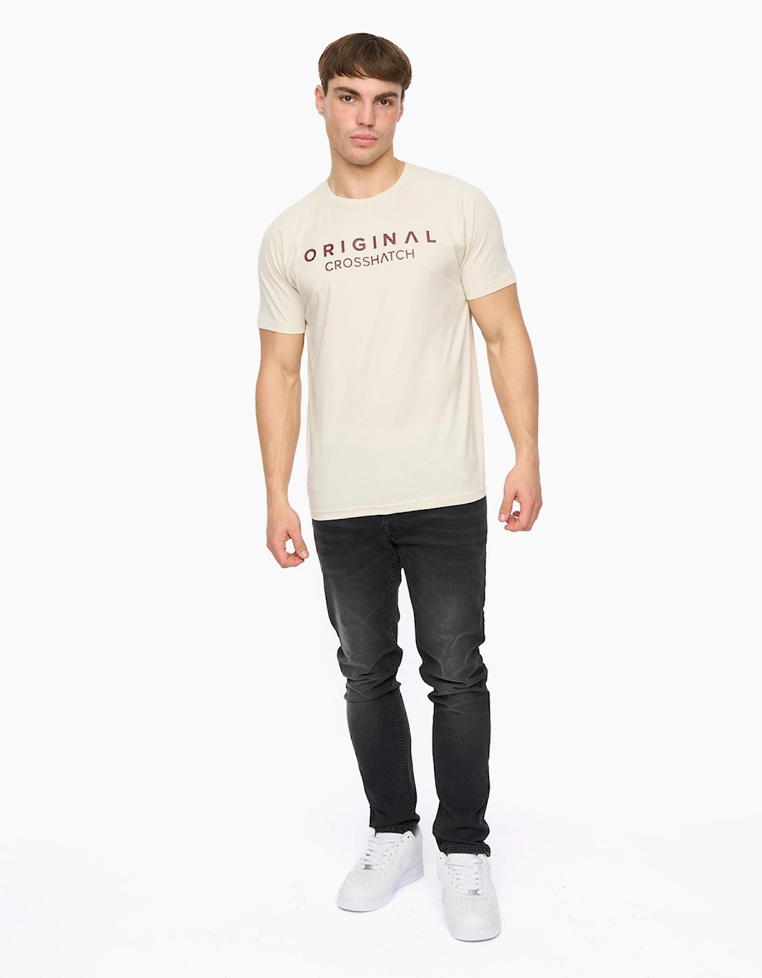 Crosshatch Chantlars Mens T-Shirt Off White