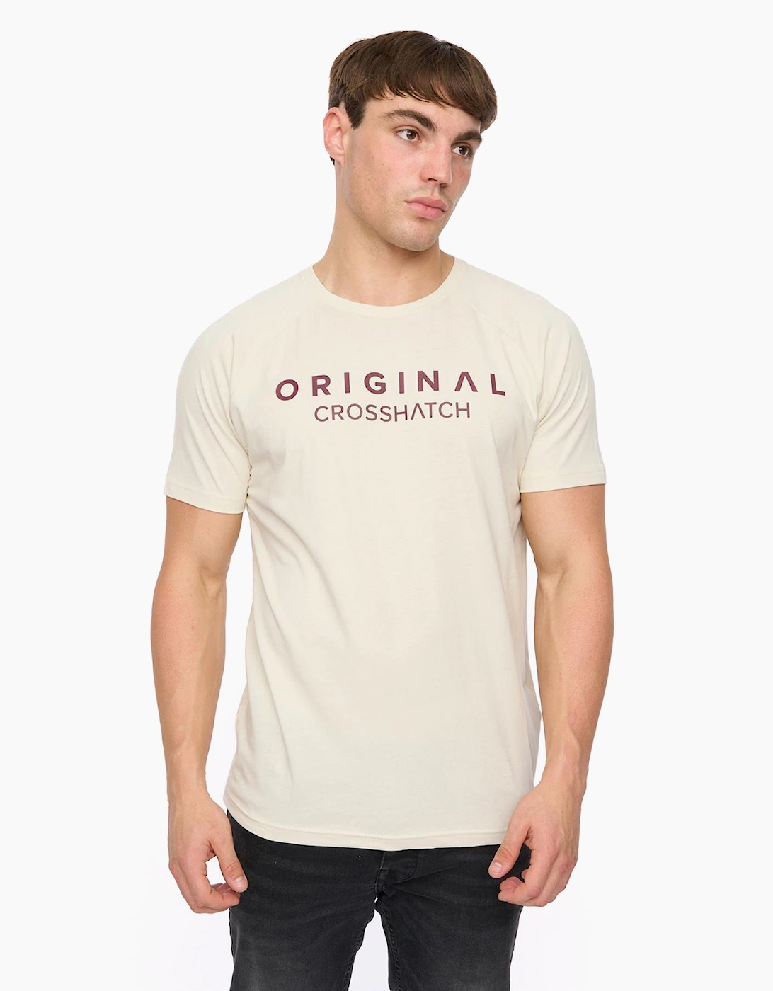 Crosshatch Chantlars Mens T-Shirt Off White
