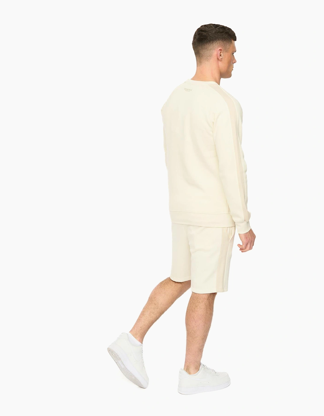 Crosshatch Cresswill Mens Crew Sweatshirt Neutral